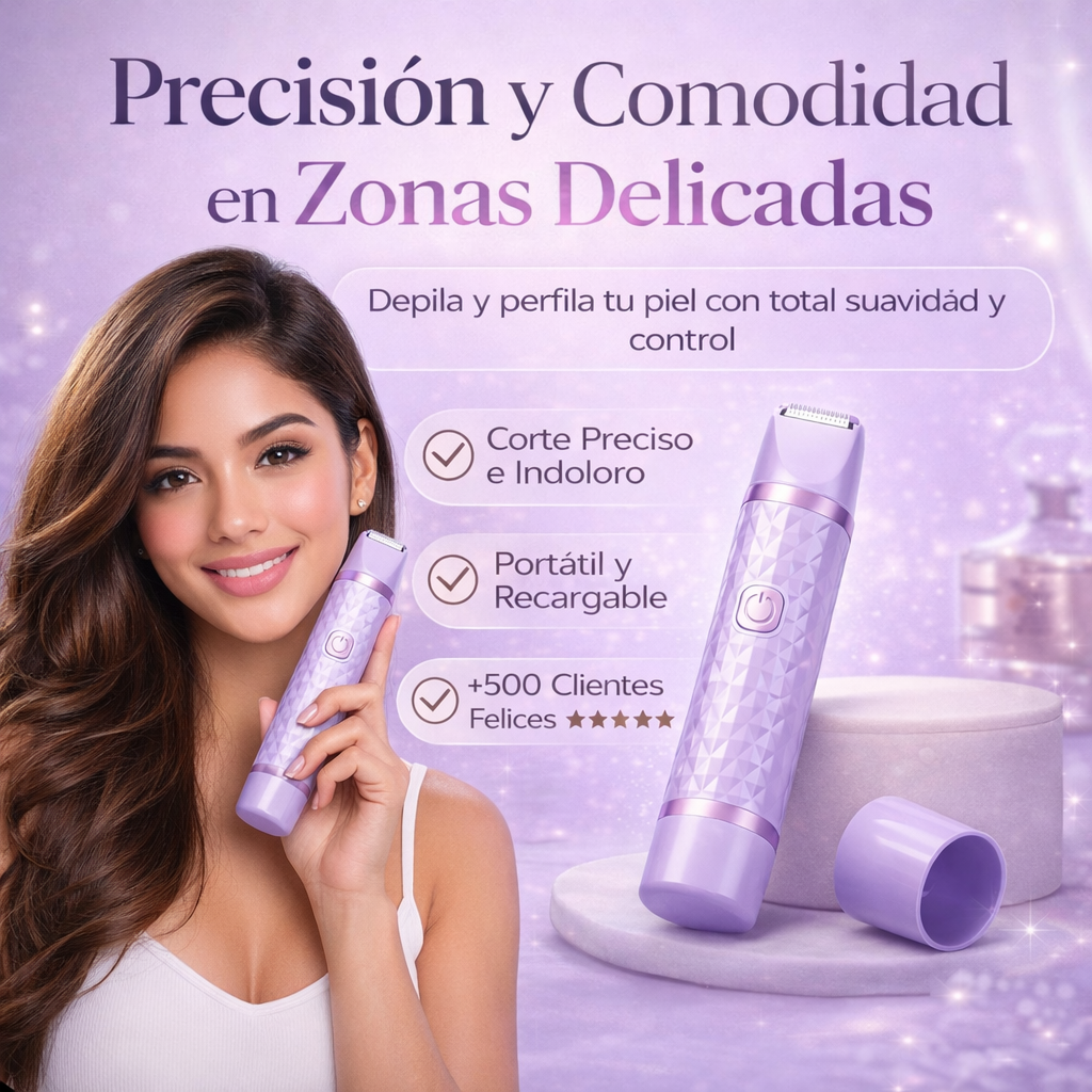 Piel Perfecta Sin Dolor – Depiladora Eléctrica Íntima para Mujer 2 en 1